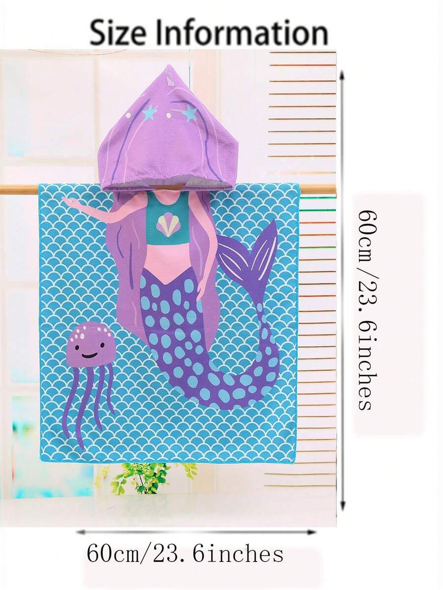 Extra Large Thick Warm Absorbent Beach Cape Bathrobe 1pc - Multicolor - View 1