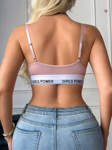EasyFave 1pc Women Front Closure Sports Bra - Baby Pink - View 2