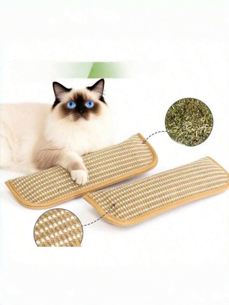 1PC Cat Toy Pillow Scratching Pad Chew Resistant Soft Mosquito Repellent Pet Bed Cover For All Breeds Kittens And Cats Interactive Solo Play Bonding Furniture Protection