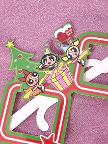 THE POWERPUFF GIRLS X SHEIN 2pcs Cute Cartoon Animal Pattern Paper Party Glasses - Multicolor - View 5