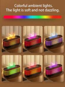 1PC Simulated Flame Aroma Diffuser Lamp – USB Powered, 7-Color RGB Light, Flame Effect Humidifier & Essential Oil Diffuser, Air Purifier With Auto Shut-Off Protection, 120ml Capacity, Ultra-Quiet Operation. Ideal For Room Decor, Office, Living Room, Study, Desktop, Birthday Gifts & Christmas Presents. - Multicolor - View 3