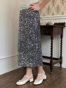 Dazy Kids Tween Girls' Fashionable Sequin Mini Skirt, Summer Party