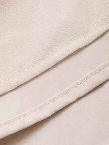 DAZY 春夏亮面拼接优雅长裙，适合情人节、婚礼、派对、正式场合，修身剪裁，通勤休闲长款连衣裙 - 杏色 - 查看 9