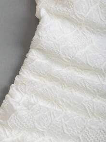 Sweetra Y2K Sexy Asymmetric Shoulder Textured Fabric Pleated Vacation Dress - White - View 7