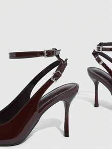 CUCCOO SZL Women Pumps Valentine's Day - Coffee Brown - View 8