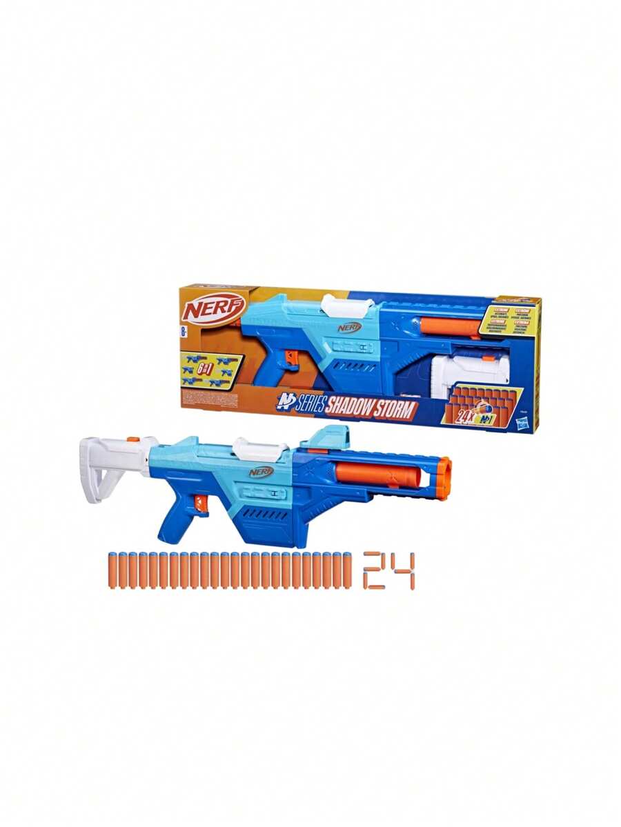 Hasbro Nerf N Series Shadow Storm Dart Blaster Stock Barrel Sight 24 N1 Darts Blaster Set F8635EU40