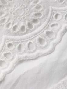 DAZY Spring/Summer Beach Vacation, Valentine's Day, Wedding, Banquet, Ball Gown, Fashion Party, Old Money Inspired White Dress With Waist Cinching For Women - Ivory White - View 7