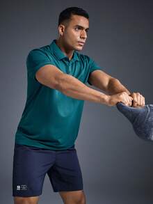 Driftmere Men's Casual Breathable Plain Polo Shirt, Fashion & Business Style, Summer - Blue - View 7