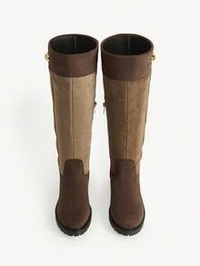 CUCCOO CHICEST Women's Fashionable Over-The-Knee Boots, Versatile For Daily Wear Valentine's Day - Khaki - View 9