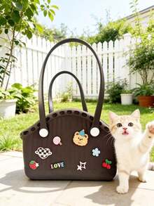 PETSIN 1 Piece Multi-Functional Pet Waterproof DIY Handbag Soft And Easy To Clean Large Capacity DIY Bag Portable Handbag Pet Supplies