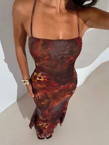 Aloruh Đầm in hoa mới dành cho nữ, gợi cảm và thanh lịch, kiểu dáng cổ điển lãng mạn, thích hợp cho buổi hẹn hò. - Nhiều màu - Xem 5