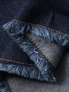 DAZY Women's Casual Washed Pocket Denim Vest & Skirt 2-Piece Set, Spring/Summer - Blue - View 7