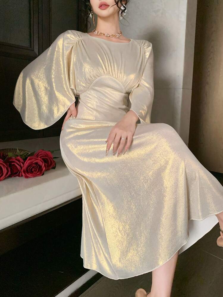 Women's Elegant Long Dress, Suitable For Spring/Summer, Valentine's Day, Wedding, Party, Formal Occasion, Slim Fit Sundress