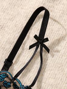 2pcs Women's Underwear Set With Underwire, Sexy Embroidery