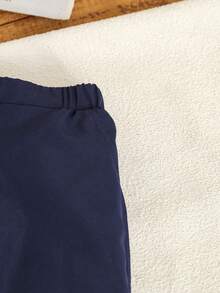 2pcs Baby Boy Formal Elegant Gentleman Suit, Solid Color Slim Fit Faux Pocket Single-Breasted Vest + Elastic Waist Casual Pants, No Shirt, No Bowknot, Fashion Outfit Suitable For Dinner, Reception, Performance, Party, Runway, Christening, Birthday, Wedding, Back To School, Spring/Summer/Autumn - Multicolor - View 8