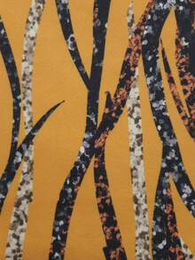 Lyxana 女士优雅印花露背连体裤 - 黃色 - 查看 6