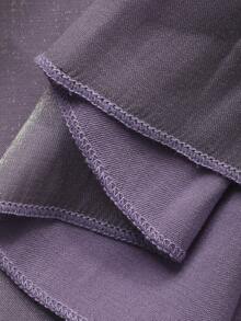 DAZY Girls (Small) V-Neck Satin Shiny Casual Long Sleeve Dress, Korean Style - Mauve Purple - View 8