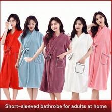 1pc Sleeveless Bath Robe, Super Soft & Absorbent Microfiber Women Bathrobe, Color-Fast & Non-Shedding, Suitable For Home, Hotel, Beauty Spa, All Seasons Back To School - Multicolor - View 3