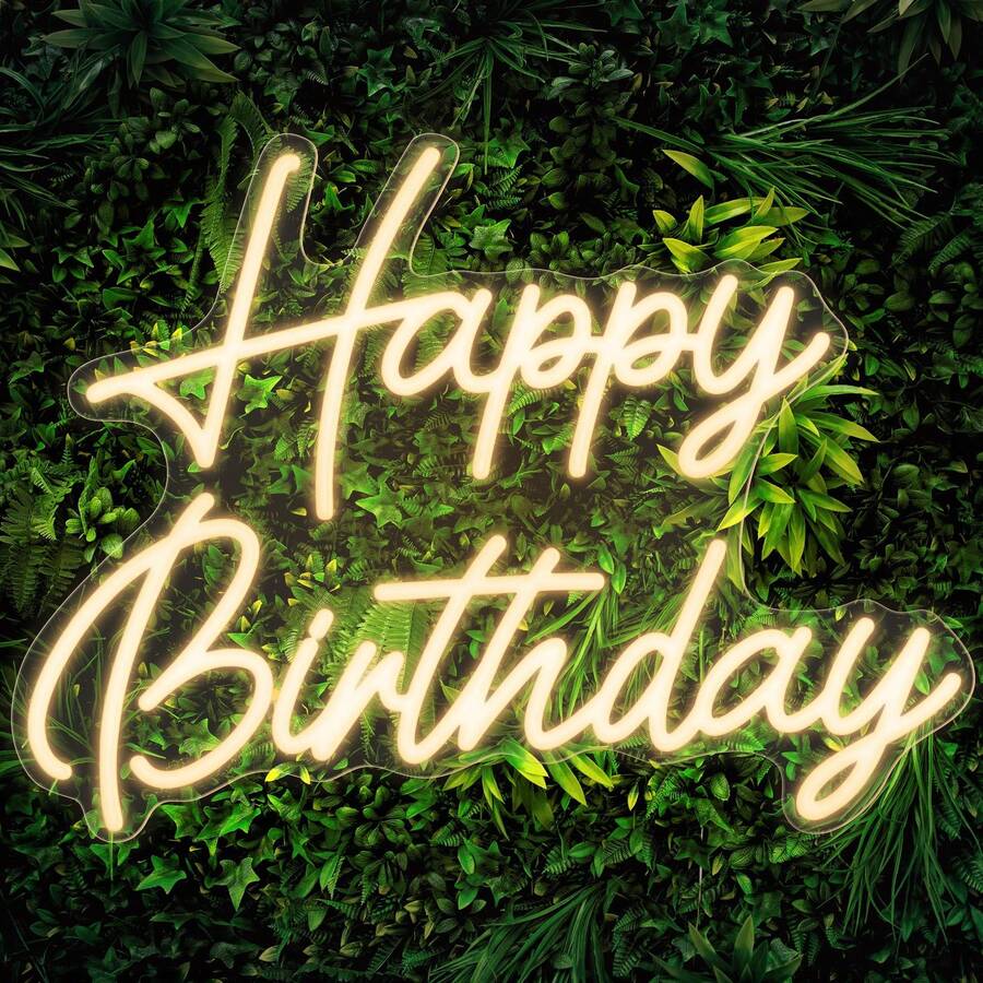 LED Acrylic Neon Sign, "Happy Birthday, Baby" Lettering Light, Decorative Light For Indoor Party Atmosphere. - Multicolor - View 1