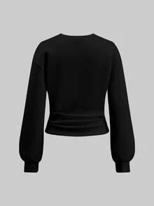 Coolane Casual Minimalist Street Style Black White Gray Lip Print Pattern Women Thickened Fleece Sweatshirt, Suitable For Autumn/Winter - Multicolor - View 7