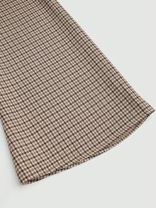 Sweetra Plus Size Women Casual Retro Plaid Long Sleeve Dress, Spring/Autumn