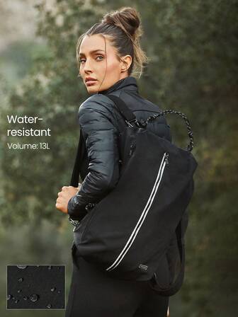 GLOWMODE 26L Mochila multiusos con bolsillo con cremallera reflectante resistente al agua, funda para portátil y correa desmontable, lista para el invierno, para uso diario y actividades al aire libre en otoño e invierno