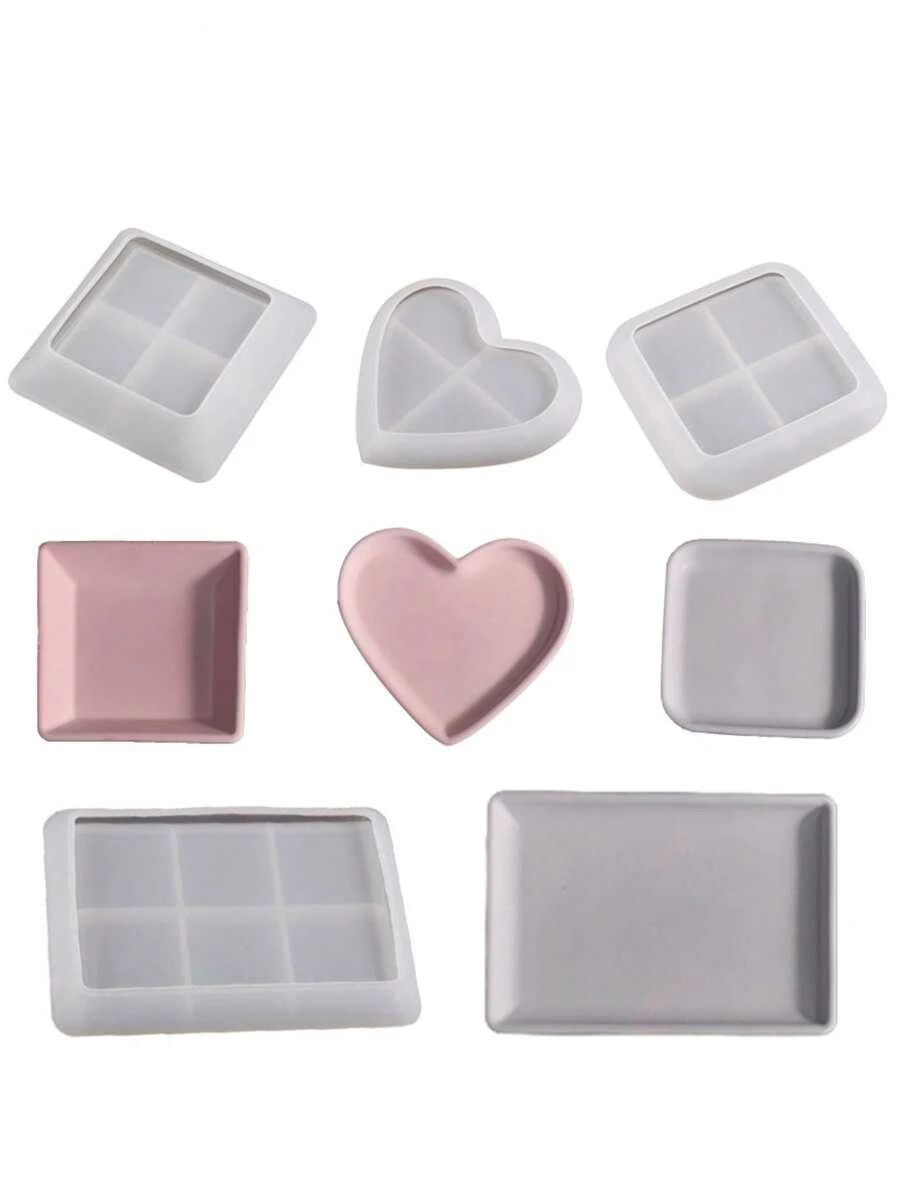 1个心形玫瑰熊蜡烛硅胶模具 - DIY情人节手工香薰熊工艺品，适用于家居装饰、婚礼装饰和派对礼品 - 浪漫礼物和庆祝活动的完美之选 - 白色 - 查看 1