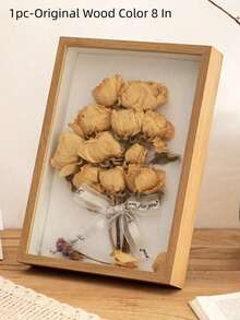 1pc Diy Dried Flower Frame, Shaded Box, Hollow Photo Frame, Storage Box, Figurine Display Frame, Specimen Display Frame, Model Display Stand. Suitable For Dried Flower Displays, Photo Frame Gifts, Mother'S Day, Easter, Eid Al-Fitr, And Other Holiday Decorations.