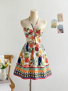 Soleia 女士碎花吊带休闲度假迷你连衣裙 - 彩色 - 查看 3