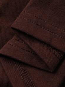 DAZY 男童休闲街头风圆领短袖上衣 - 咖啡棕 - 查看 11