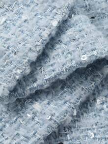 DAZY Đầm midi nữ thanh lịch cổ vuông có túi tay phồng thắt nơ, thích hợp cho dự tiệc cưới mùa xuân/hè. - Màu xanh nhạt - Xem 11