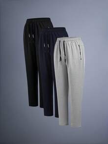 Driftmere 3 chiếc quần thể thao nam mỏng thoáng khí, cạp chun có dây rút, kiểu dáng tối giản, thích hợp cho mùa xuân hè. - Nhiều màu - Xem 12