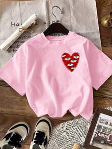 DrmWander T-shirt femme, t-shirt à manches courtes graphique de style casual de rue, Top d'été mignon