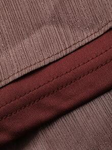 DAZY Women's Solid Color V-Neck Regular Shoulder Short Sleeve Ruched Waist Dress Maxi Dress Sundress - Brown - View 7