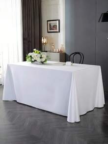 Khăn trải bàn hình chữ nhật màu trắng, chất liệu polyester có thể giặt, chống bám bẩn và nhăn, thích hợp cho phòng ăn, đám cưới, tiệc chiêu đãi, liên hoan, tiệc buffet. Món quà tuyệt vời nhất, khăn trải bàn cưới, trang trí đám cưới, trang trí nhà cửa, trang trí phòng, quà tặng tiệc tùng, sinh nhật cô dâu, lễ tốt nghiệp, trang trí tiệc độc thân. - trắng - Xem 1