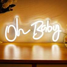 LED Acrylic Neon Sign, "Happy Birthday, Baby" Lettering Light, Decorative Light For Indoor Party Atmosphere. - Multicolor - View 3
