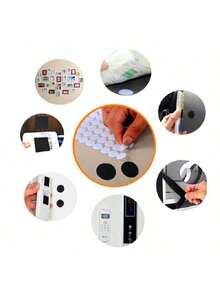 10-30mm 圆点搭扣魔术贴强力自粘尼龙圆点贴纸黑白透明互锁DIY配件 - 彩色 - 查看 1