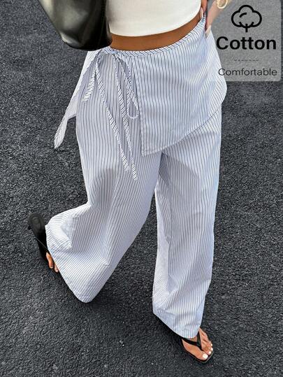Siren Gaze Women's Casual Striped Print Loose Pants Spring