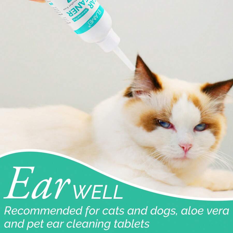 1pc/2pcs Pet Ear Cleaning Solution For Dogs And Cats - Multicolor - View 1