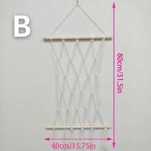 1 Set de Kit de Material DIY para Pared de Fotos Tejida, Tapiz Creativo Hecho a Mano con Cuerda de Algodón y Cáñamo para Exhibición y Decoración de Pared Colgante - Beis - Ver 8