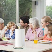 Crystal Glass Round Base Kitchen Dining Table Paper Towel Holder - Multicolor - View 3