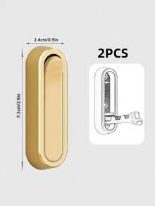 2PCs Foldable Invisible Hook Aluminum Alloy Bathroom Wall Hook Retractable For Closet Scarf Hat Robe Key Purse Bag Folding Hooks Minimalist Style - Multicolor - View 5