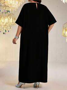SHEIN Lady Đầm dạ hội thanh lịch cỡ lớn đính sequin lấp lánh - Nhiều màu - Xem 3