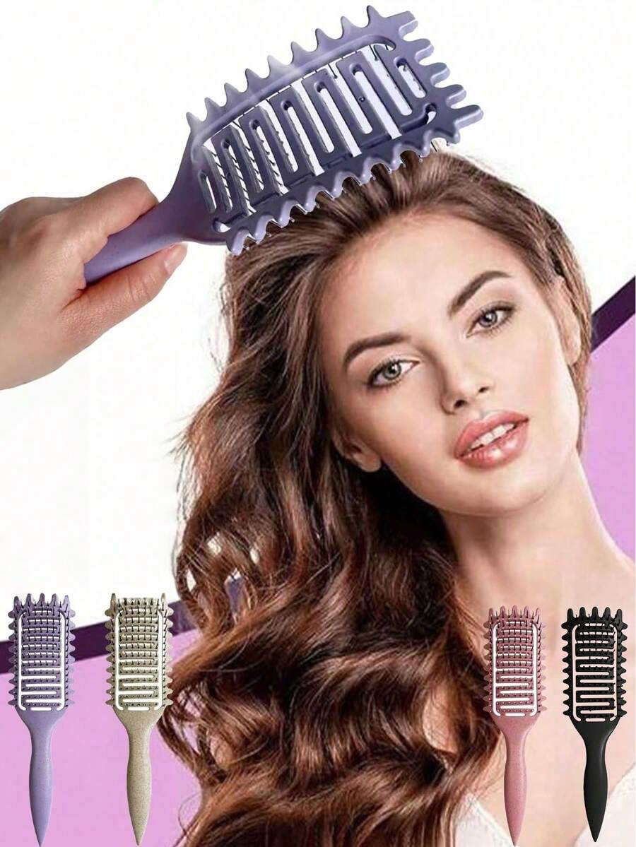 Bộ 2 lược chải tóc định hình lọn xoăn mới, tạo kiểu và định hình lọn xoăn cho nữ, lược tạo kiểu tóc xoăn để chải và tạo hình, lược massage huyệt đạo da đầu, răng lược rỗng, răng lược mềm, giảm hiện tượng kéo giật và tách lọn tóc, định hình lọn tóc xoăn. - Nhiều màu - Xem 1