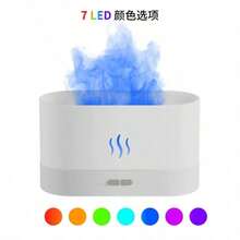 7 Colors Flame Air Aroma Diffuser Humidifier Without Essential Oil Aromatherapy Machine USB Powered Desktop Fire Mist Humidifier For Bedroom Living Room Decorative Aroma Ambient Light For Friend Birthday Holiday Gift - Color - View 10