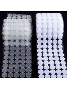 10-30mm 圆点搭扣魔术贴强力自粘尼龙圆点贴纸黑白透明互锁DIY配件 - 彩色 - 查看 4