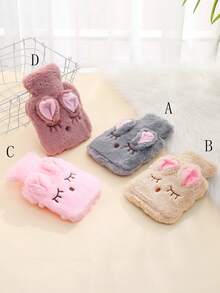 1 Pc Plush Removable Hot Water Bottle - Multicolor - View 5