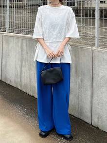 FRIFUL Women's Round Neck Loose Lace Tie-Up Splicing Camisole Design Casual T-Shirt For Commuting - White - View 3