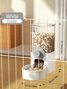 SHEIN 半件悬挂式自动宠物食品喂食器和饮水器套装，重力猫喂食器，带笼式碗