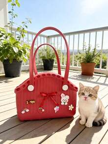 PETSIN 1 Piece Multi-Functional Pet Waterproof DIY Handbag Soft And Easy To Clean Large Capacity DIY Bag Portable Handbag Pet Supplies